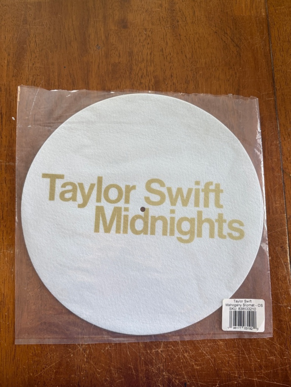 Taylor Swift white gold Midnights round mat